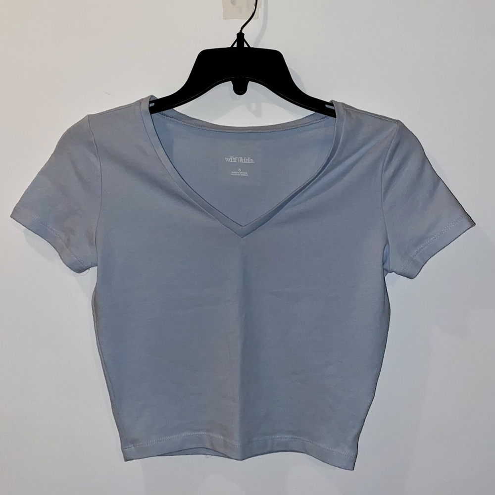 baby blue baby tee